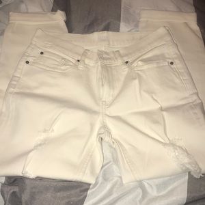 Skinny boyfriend crop ripped jeans